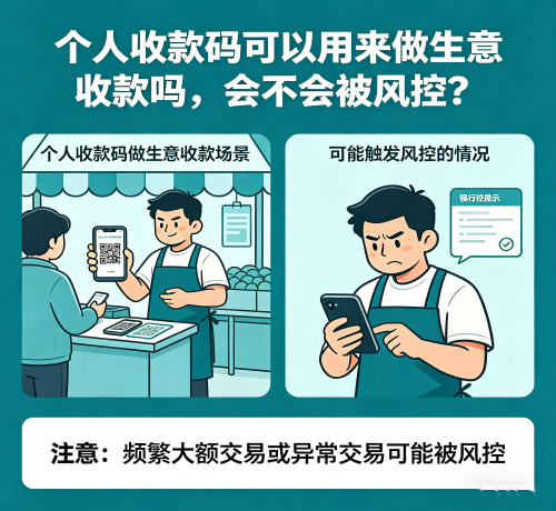 ：个人收款码可以用来做生意收款吗，会不会被风控？